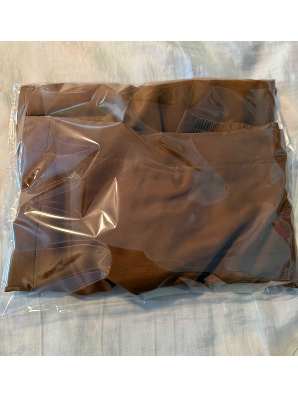 SKIRT, 100% SILK, COPPER COLOUR, SIZE 24, ELASTIC ON PART OF BACK WAIST, - Picture 14 of 16